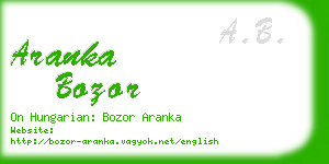 aranka bozor business card